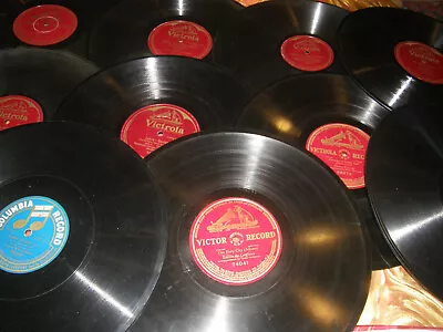 Lot Of 10 78 RPM 12  Record Lot For Victrola Or Crafts Wall Decoration  • $14.50