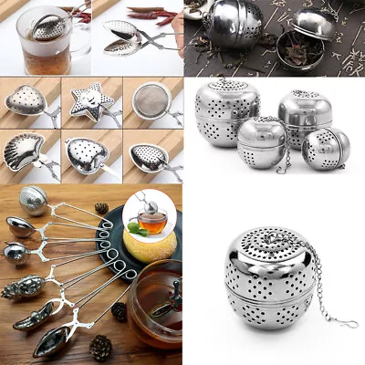 Metal Tea Infuser Stainless Steel Loose Leaf Strainer Filter Herbal Spice UK • £3.11