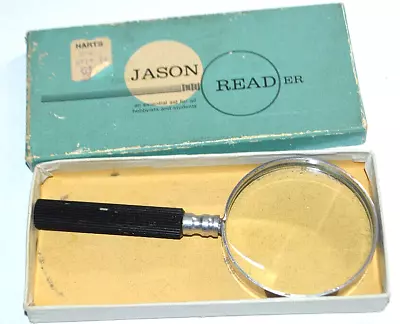 Vintage Jason Reader Magnifying Glass 2.5  Round With Handle In Original Box • $19.99
