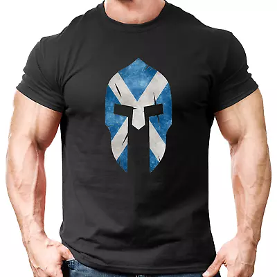 Scotland Spartan Gym T-Shirt Mens Gym Clothing Workout Training Bodybuilding Top • £8.99