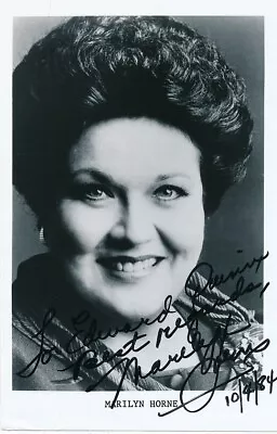 Marilyn Horne- Signed B&W Photograph • $10