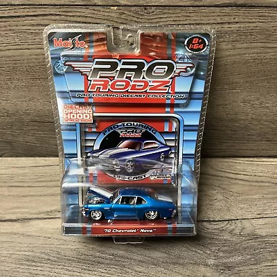 Maisto 70 1970 Chevy Chevrolet Nova Pro Rodz Pro Touring Style Detailed Car Blue • $15