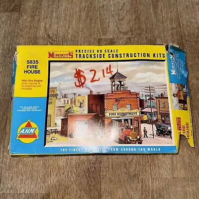 Vintage AHM Minikits Ho Scale Model Kit Fire House 5835 SEALED • $25