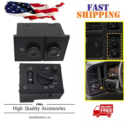 2pc Fog Light Switch & Headlight Switch For Chevy Silverado GMC Sierra Cadillac • $28.39