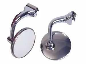 4  Stainless Universal Peep Mirrors Door Edge Chrome Drip Rail Hot Rod StreetRat • $54.99