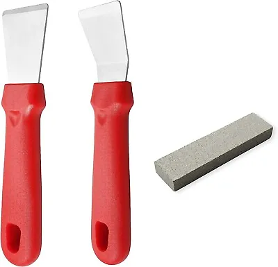 £7.38 • Buy 2Pcs Cleaning Scraper For Ovens Stoves Induction Hob Freezer Stainless Steel 