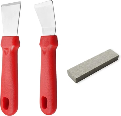 £7.38 • Buy 2Pcs Cleaning Scraper For Ovens Stoves Induction Hob Freezer Stainless Steel 
