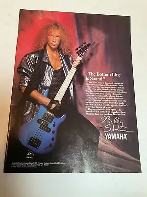 Billy Sheehan 1988 Yamaha RBX Series Bass Guitar  Ad Print Original Vtg 89-2 • £4.86