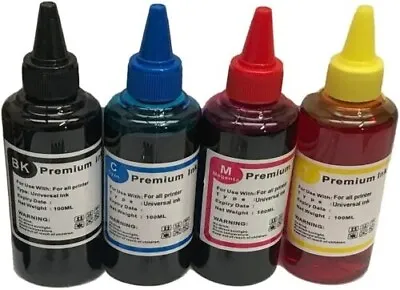 100ml X4 Refill Universal Ink Bottles For Epson Printers • £9.88