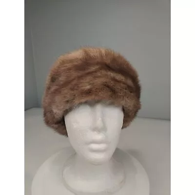 Vintage Mink Fur And Brown Suede Hat From Canada 21  • $125