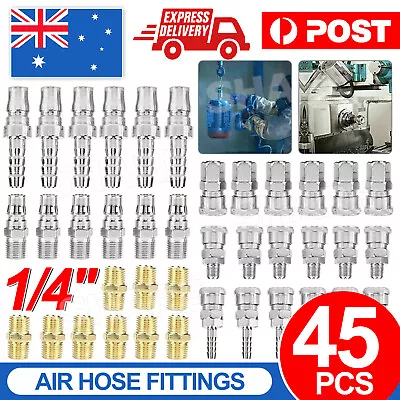 45x Air Hose Fittings Ni Type Male Female Barb Coupler Compressor Kit Tools • $20.95