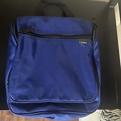 NWOT  LL Bean Med/Lg Nylon Personal Toiletry Organizer Bag Royal Blue • $21