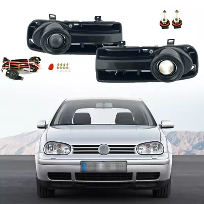 $42.99 • Buy For 1999-2005 Volkswagen VW Golf MK4 Pair Bumper Driving Lamps Fog Lights+Wiring