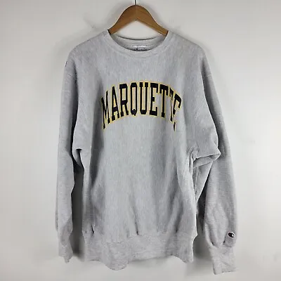 Vintage 80s 90s Champion Reverse Weave Marquette Collegiate Gusset Sweatshirt XL • $750