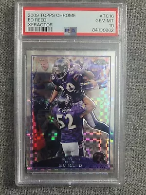 2009 Topps Chrome Ed Reed/Ray Lewis  XFRACTOR PSA 10 Baltimore Ravens POP 5 • $69.99