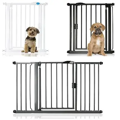 Pressure Fit Dog Gate Auto Close Pet Gate White Black Grey 61-161cm Bettacare • £36.95