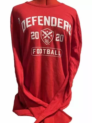 NEW Washington DC Defenders Mens XFL UFL Long Sleeve Shirt Red X-Large  Thermal • $21
