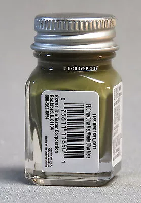 TESTORS PAINT FLAT OLIVE ENAMEL 1/4oz JAR 7.4ml Plastic Model Car TES1165 NEW • $6.94