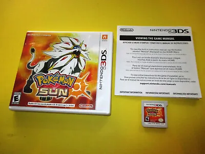 $24.95 • Buy Pokemon Sun (Nintendo 3DS) XL 2DS Game W/Case & Insert