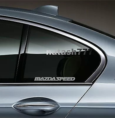 2 - MAZDASPEED 3 5 6 RX7 RX8 Mazda Racing Decal Sticker Emblem Logo SILVER • $14.50