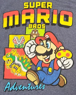Official Nintendo Classic Super Mario Bros. Adventures T-Shirt (2XL) • $14.99