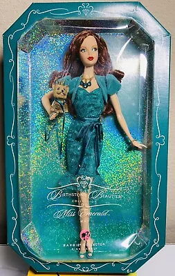 Miss Emerald Barbie Doll May Birthstone Beauties Collection 2007 Mattel NRFB • $75