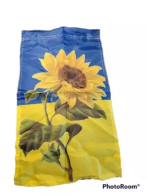 We Stand With Ukraine Garden Flag  Sunflower Ukrainian Blue Yellow Ripstop Nylon • $15.87