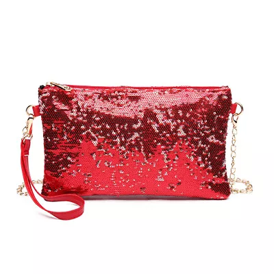 £6.99 • Buy Ladies Vintage Sequin Envelope Clutch Chain Shoulder Bag Clutch Bag  Wallet