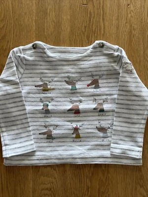 Joules Boys Christmas T-shirt Age 6-9 Months  • £3
