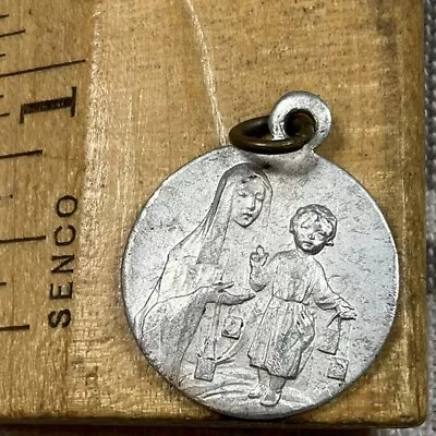 Vintage Pendant Medal Mary Jesus Christian H74 • $9.99