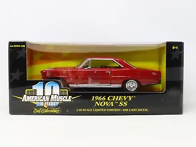 1:18 Ertl American Muscle 36673 Die-Cast 1966 Chevy Nova SS SEALED • $69.95