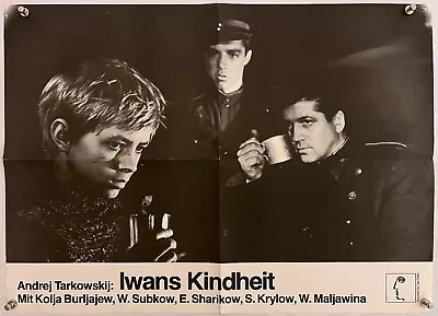 $129.95 • Buy Andrei Tarkovsky  IVAN`S CHILDHOOD Original Half Sheet Movie Poster RR 70th