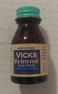 Vintage Vicks  Va-tro-nol  Nose Drops In Twist Top Bottle  • $4