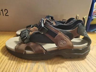 Mens Timberland Leather Sports Hiking Sandals Adjustable Straps Size 10 • $19.99