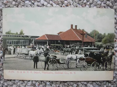 Monticello Ny-o&w Railroad Station-train Depot-ontario & Western-sullivan County • $9.95
