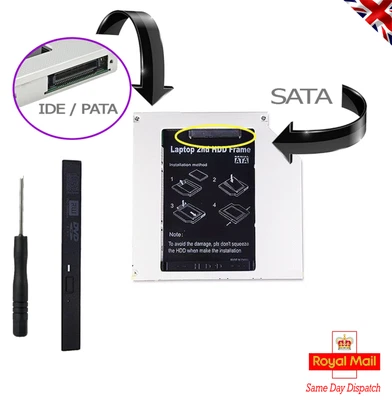 £9.50 • Buy Vostro 1700 1710 1000 1400 1420 2nd HDD SSD DVD Bay Converter Caddy 12.7 Mm