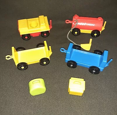 Vintage Fisher Price Little People Airport Jet Fuel Tanker Car Luggage Cart Lot • $13.99