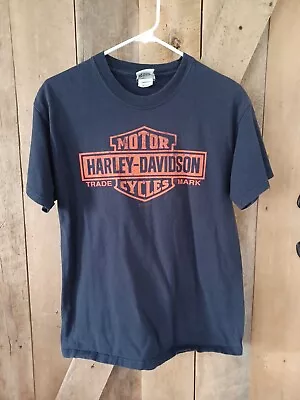 Mens Harley-Davidson Great Lakes T-shirt Size Medium Bay City MI Black Eagle • $18.05