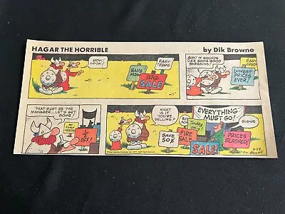 #14a HAGAR THE HORRIBLE By Dik Browne  Sunday Third Page Strip May 29 1977 • $1.99