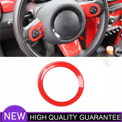 Steering Wheel Center Cover Trim 1PCS For Mini Cooper R55 R56 2007-13 Bright Red • $24