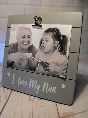 Me And Nan Photo Frame Grandson Dranddaughter Child With Nanphoto Nans Gift • £9.90