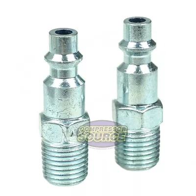 1/4  Industrial I/M Style Steel Plug With 1/4  Male NPT Thread Pair New Rolair • $7.95