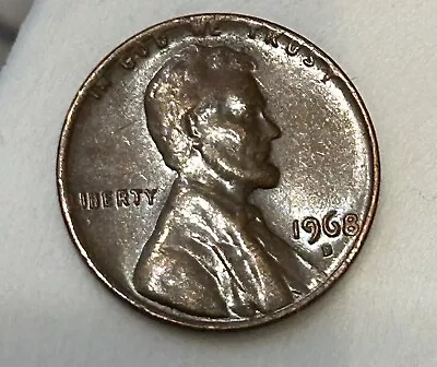 1968 D Lincoln Penny With Error On Top Rim And L In Liberty On Edge. • $125