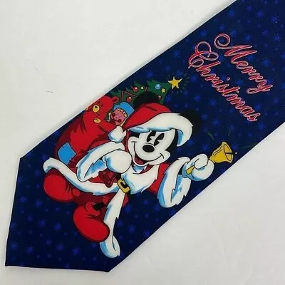 Vtg Mickey Mouse As Santa Tie / Christmas Tree Holiday Party Teacher School Work • $18