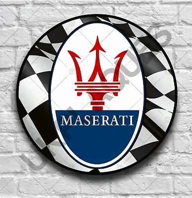 Maserati Checker 2ft Garage Wall Sign Plaque Classic Super Car Workshop Man Cave • $43.54