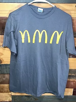 Retro Mcdonald's Restaurant Arches Themed Gray Colored T-Shirt Size Large Delta • $15