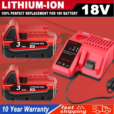 For Milwaukee M18 Lithium 9.0 8.0 6.0 3.0 AH Extended Battery 48-11-1890 NEW • $38.92