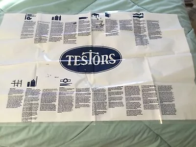 Vintage 1977 TESTORS Plastic Paint Reference Chart/ Advertisement • $15