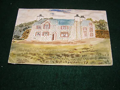 Vintage Postcard  Tall Side Sticklepath Devon  Hand Painted House Okehampton • £2.25