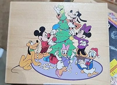 All Night Media Disney Rubber Stamp Mickeys Tree Trimming RARE • $49.99